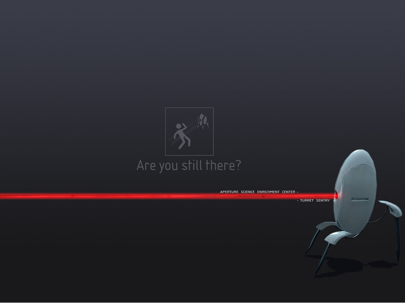 Portal turret scene