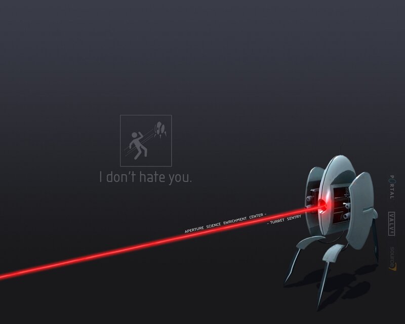 Portal turret with red laser