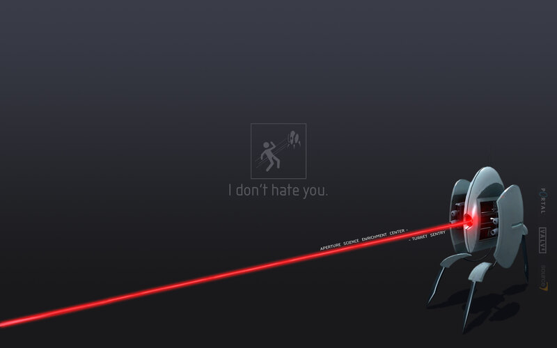 Portal turret with red laser