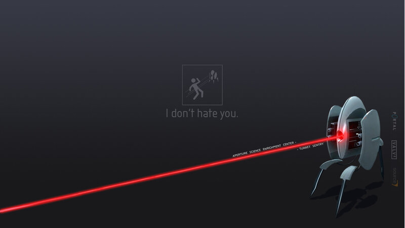 Portal turret with red laser