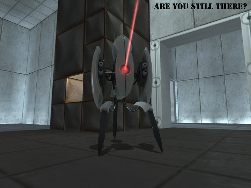Portal turrets in test chamber