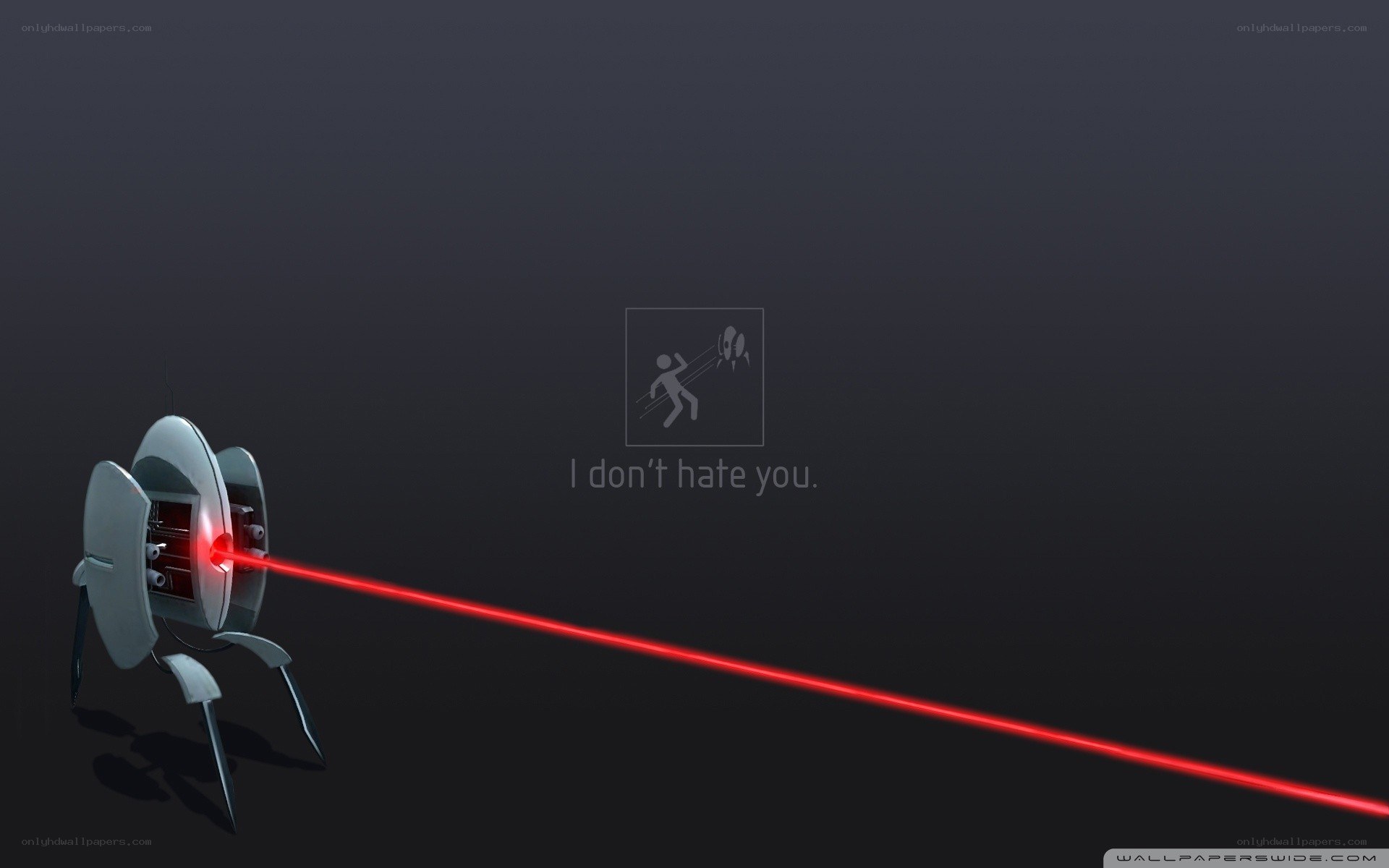 Portal turrets with red laser