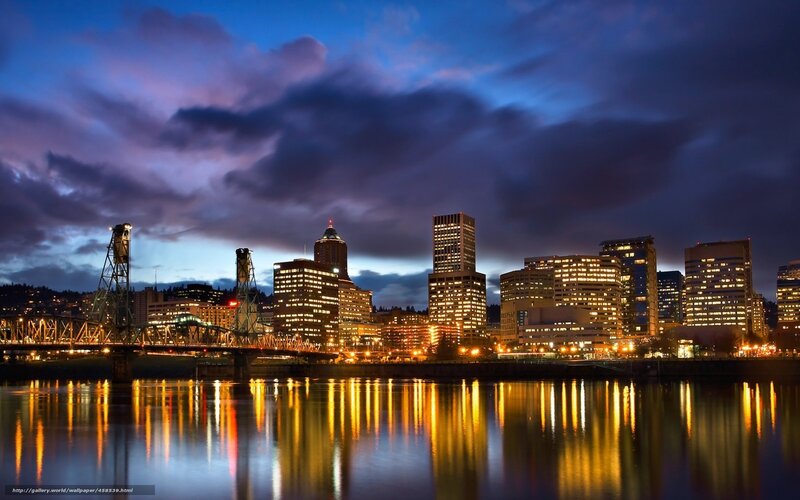 Portland City Skyline
