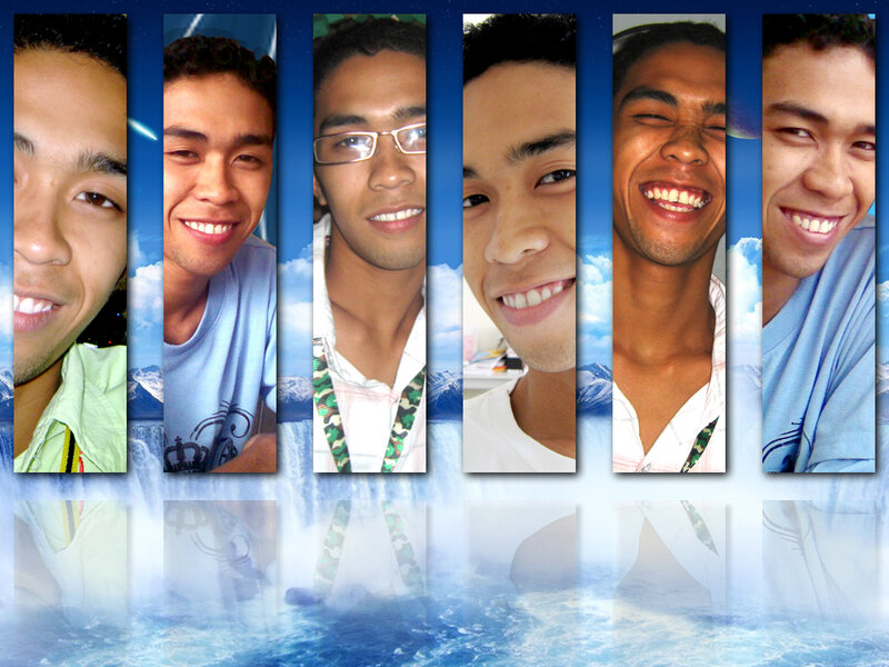 Portrait collage of young men