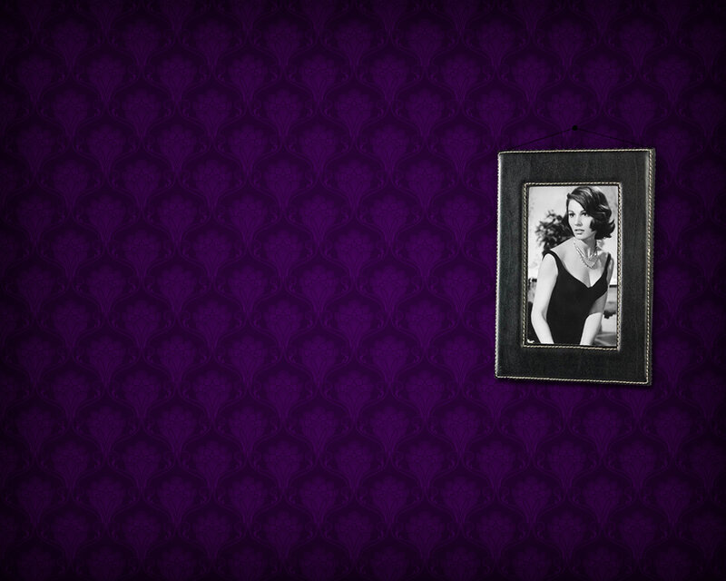 portrait in a black frame