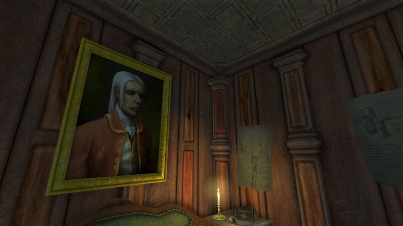 Portrait in a wooden room