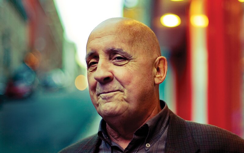 portrait of a bald man