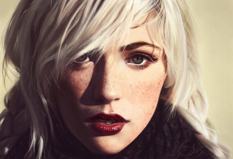 portrait of a blonde woman