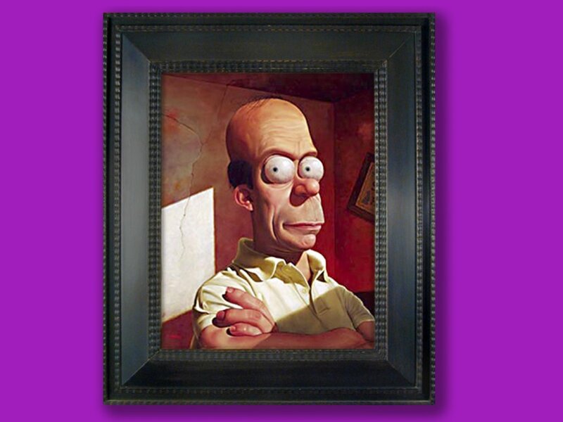 portrait of a cartoon man