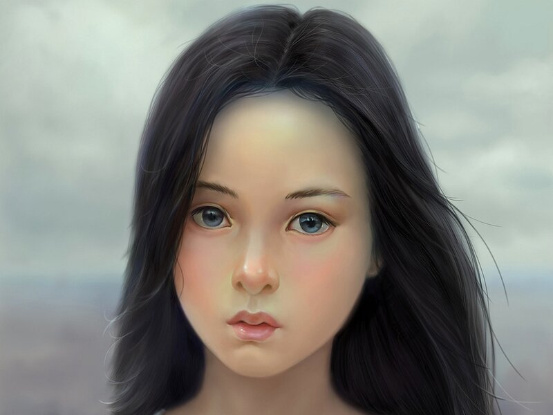 Portrait of a Girl — Gray