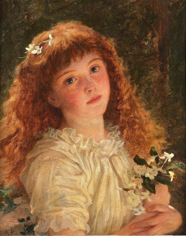 Portrait of a girl with flowers