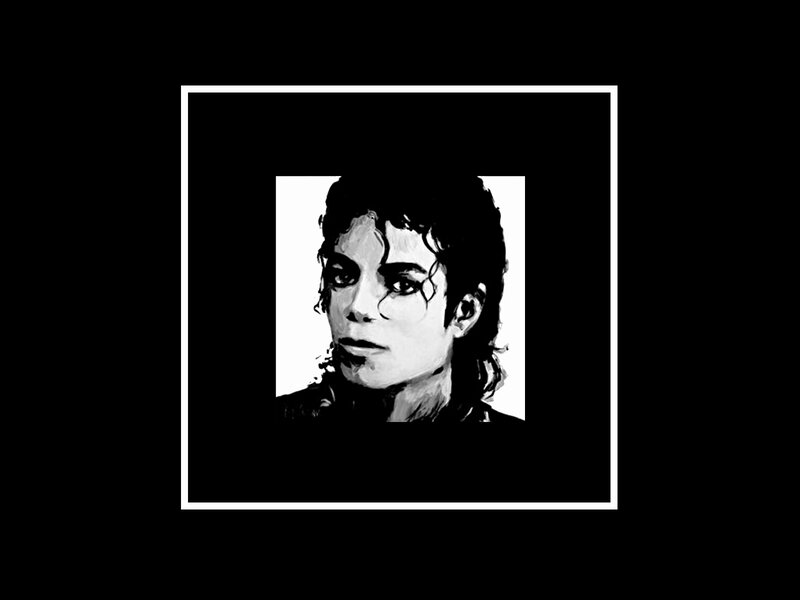 Portrait of a Man — Black, Dramatic, Illustration, Hair
