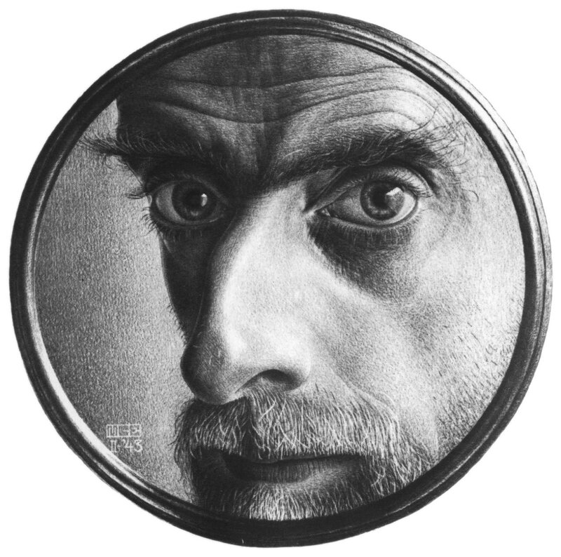 portrait of a man in a circle