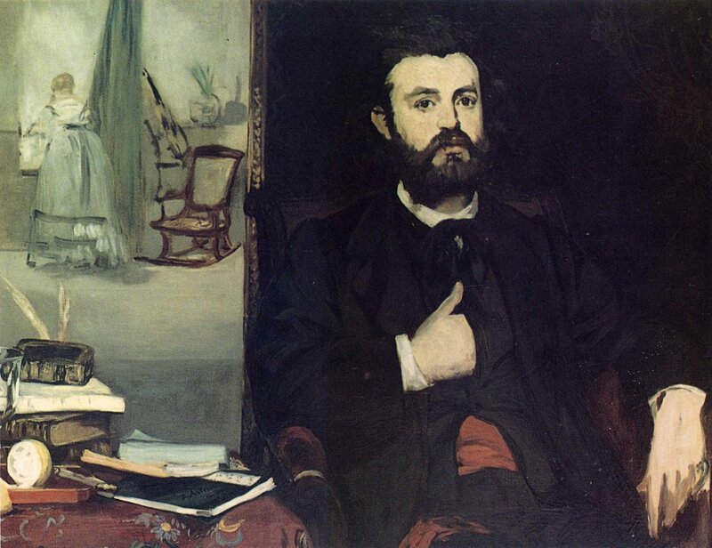 Portrait of a man in an artist's studio