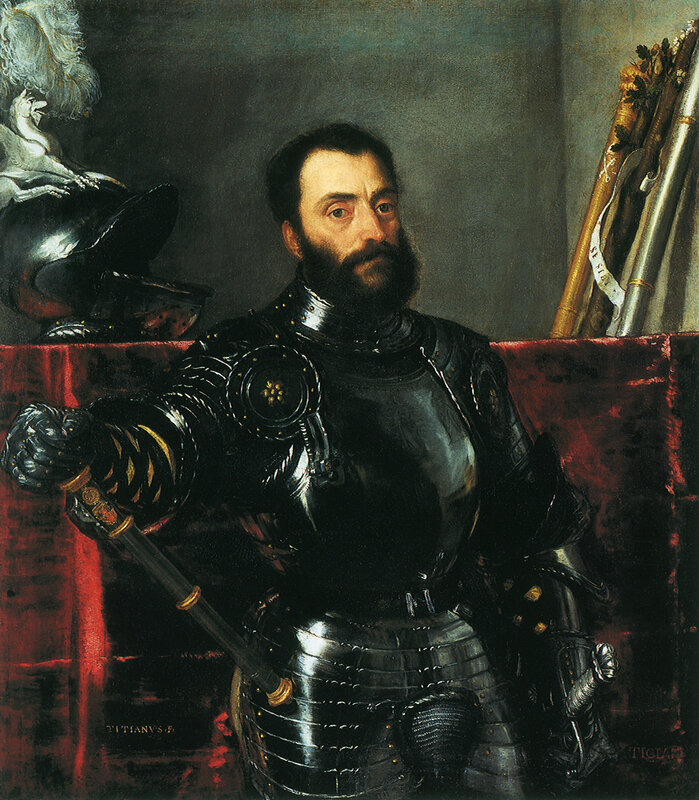 Portrait of a man in armor