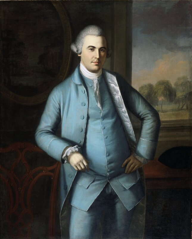 Portrait of a man in blue