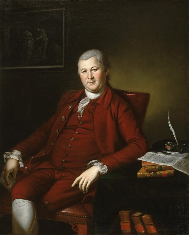 Portrait of a man in red