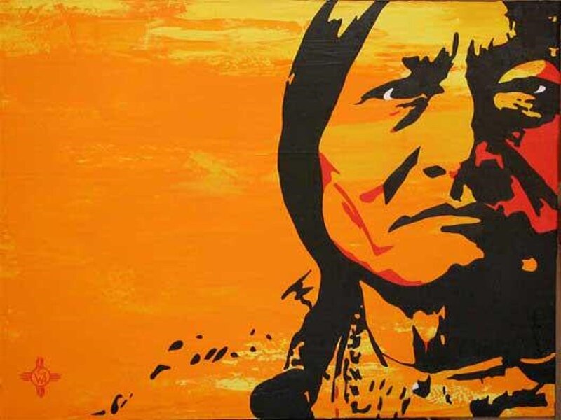 Portrait of a Man — Orange, Dramatic