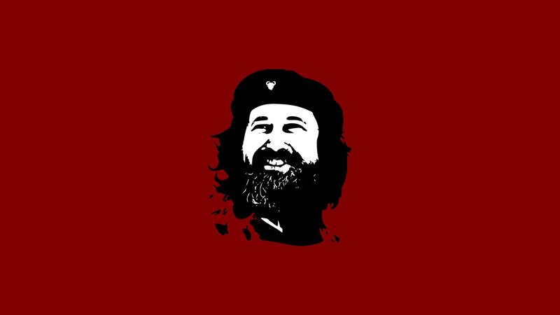 Portrait of a Man — Red, Dramatic, Vector Art