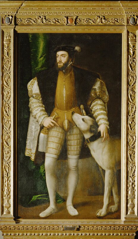 Portrait of a man with a dog