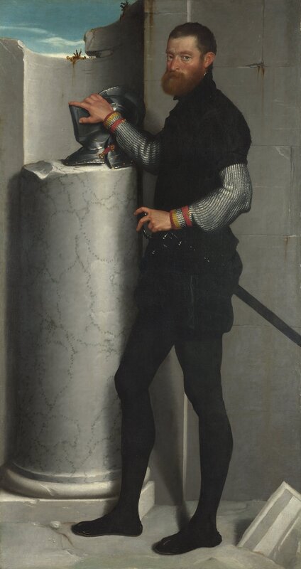 Portrait of a man with armor