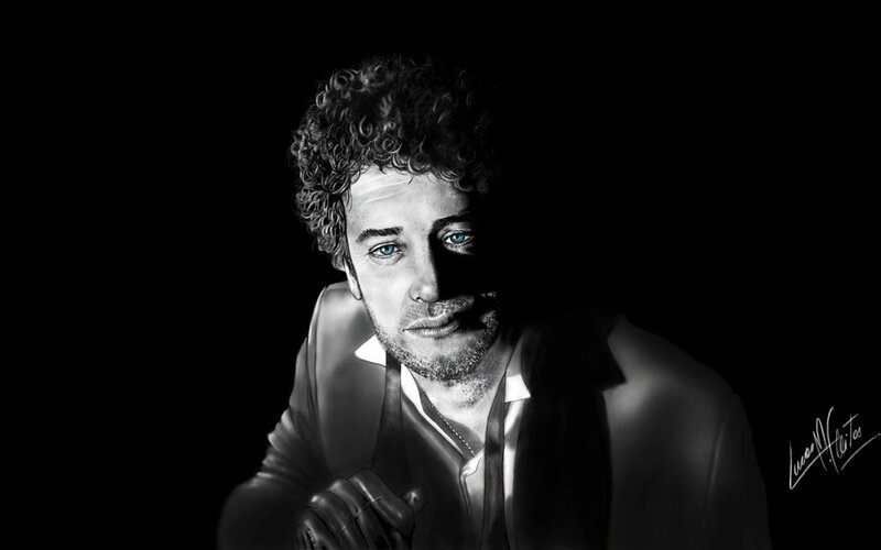 portrait of a man with curly hair