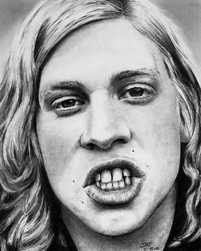 portrait of a man with long hair