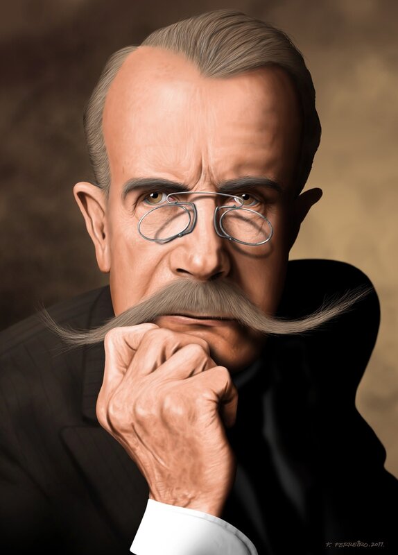 Portrait of a man with mustache