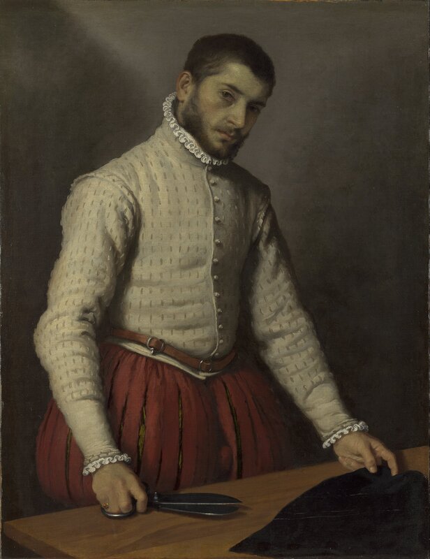 Portrait of a man with scissors