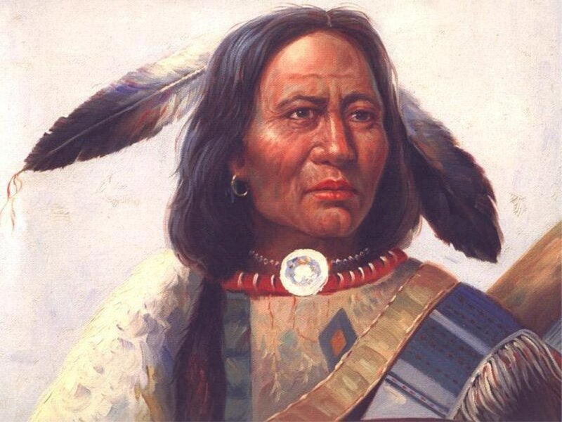 Portrait of a Native American chief
