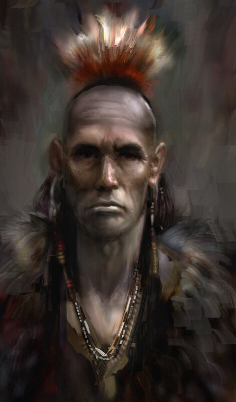 portrait of a native american chief