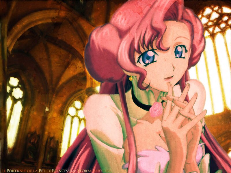Portrait of a pink-haired princess