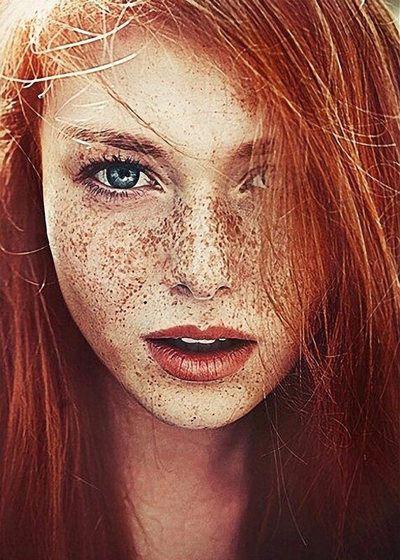 portrait of a red-haired girl