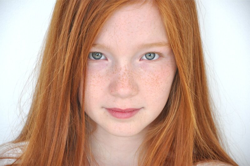 portrait of a red-haired girl