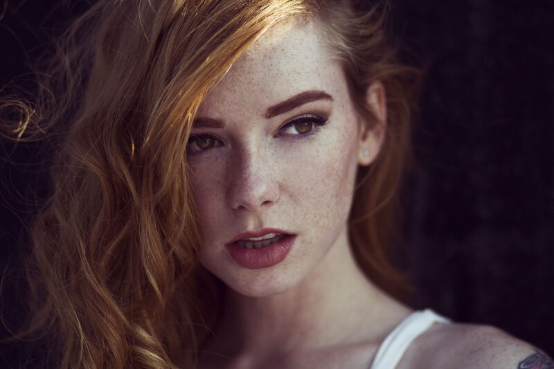 portrait of a red-haired woman