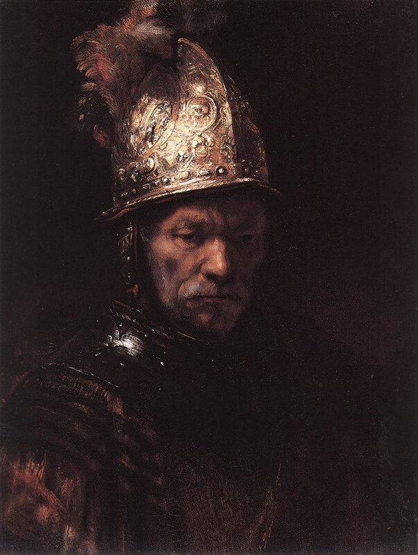 Portrait of a soldier in armor
