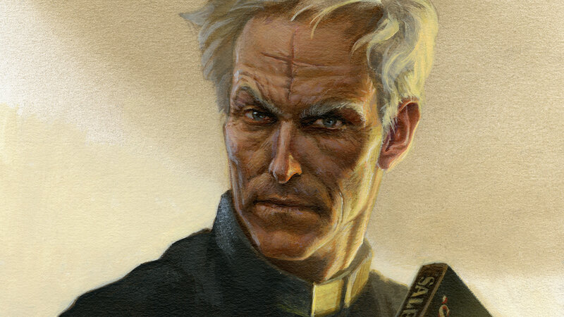 portrait of a stern man