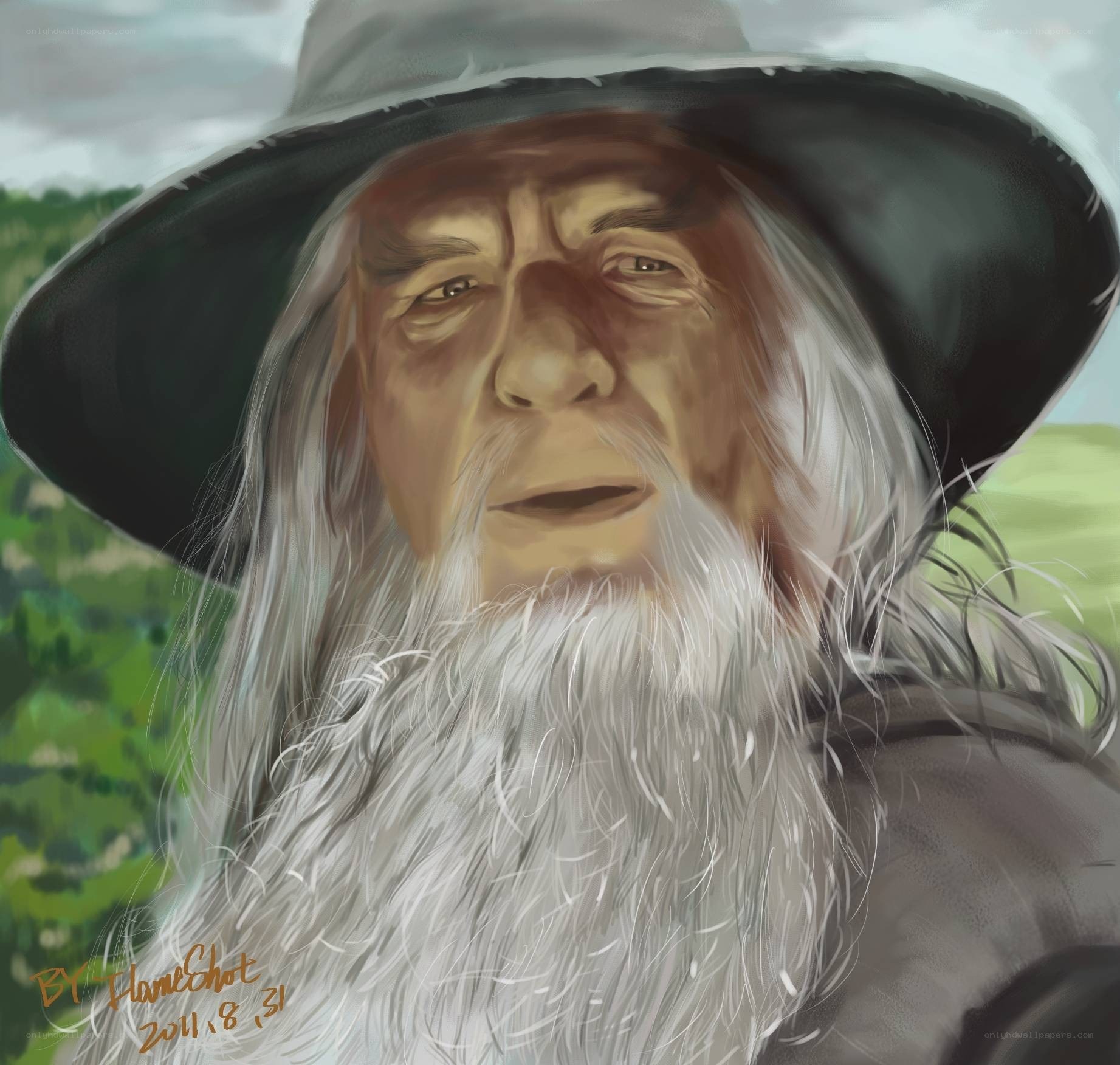 portrait of a wise old man