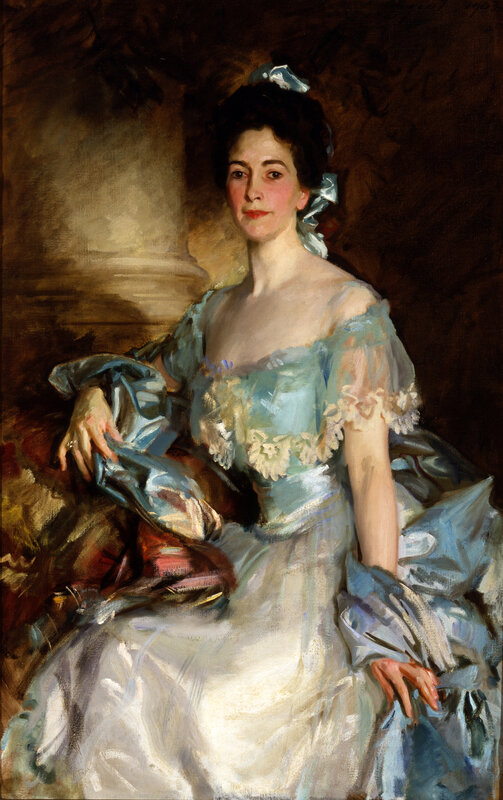 Portrait of a woman in blue