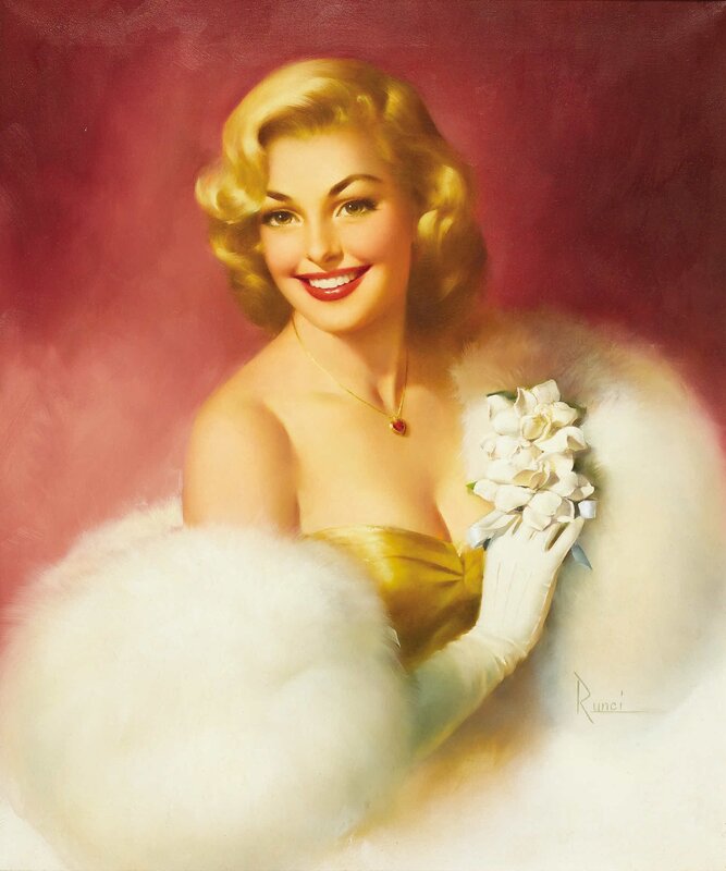 Portrait of a woman in fur