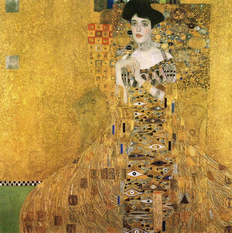 Portrait of a woman in gold