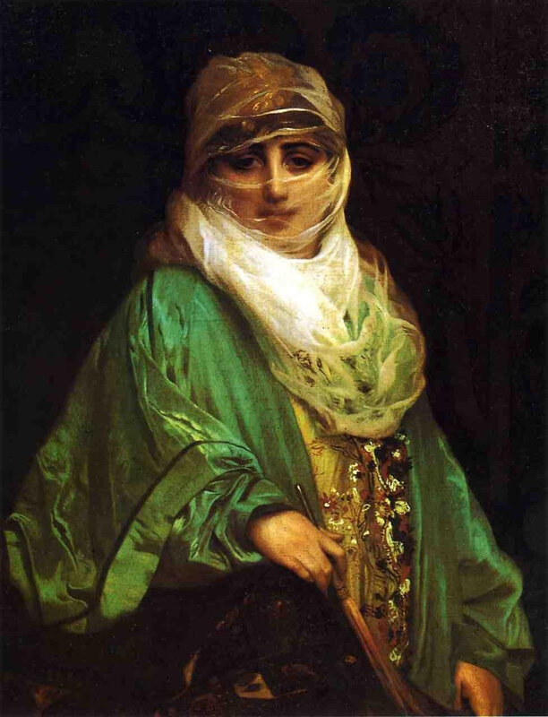 Portrait of a woman in green