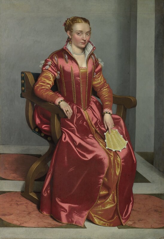 Portrait of a woman in red