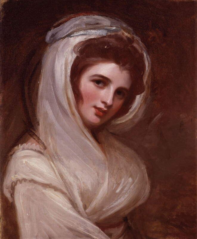 Portrait of a woman in white