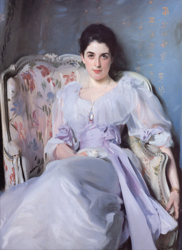 Portrait of a woman in white