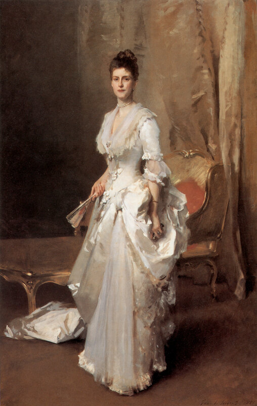 Portrait of a woman in white