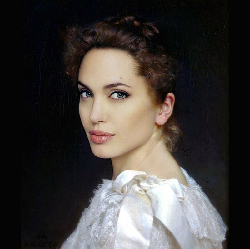portrait of a woman in white