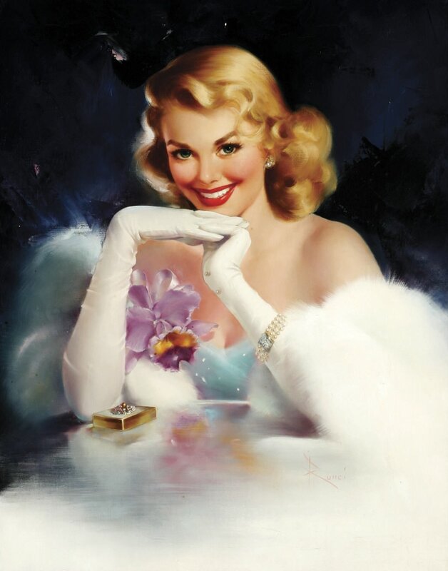 Portrait of a woman in white gloves