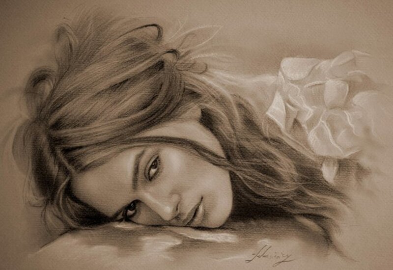 portrait of a woman lying down
