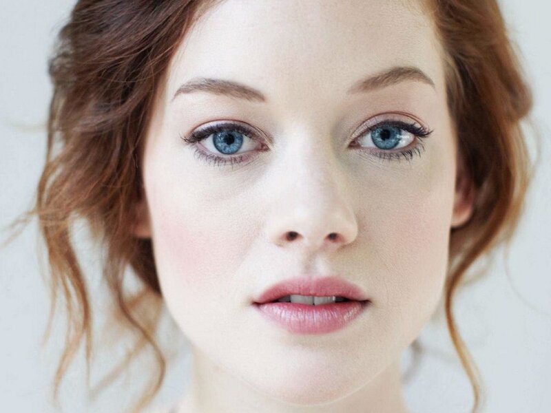 portrait of a woman with blue eyes